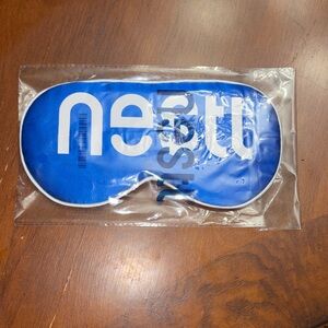 Blue Sleep Mask with Black Strap